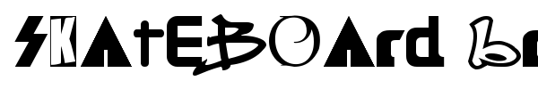Skateboard Brands font preview